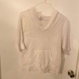 NY & Company White hoody with holes